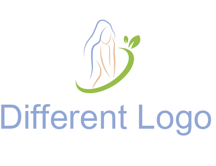 swoosh around woman body spa logo