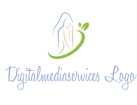 swoosh around woman body spa logo