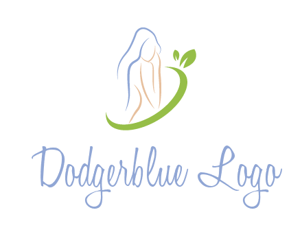 swoosh around woman body spa logo