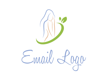 swoosh around woman body spa logo