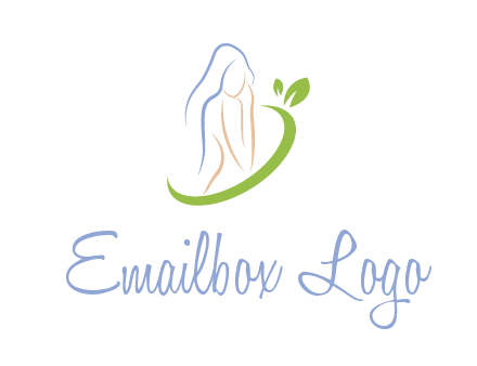 swoosh around woman body spa logo