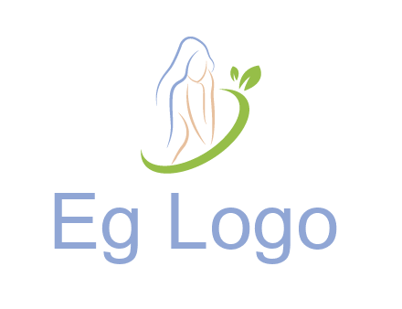 swoosh around woman body spa logo