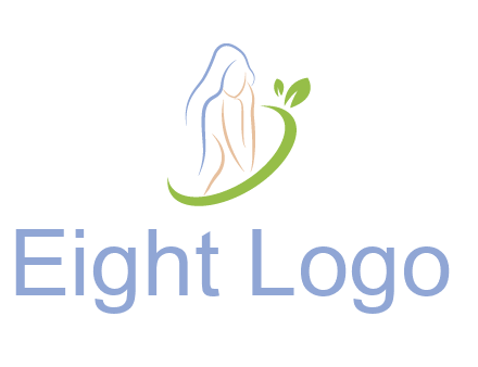 swoosh around woman body spa logo