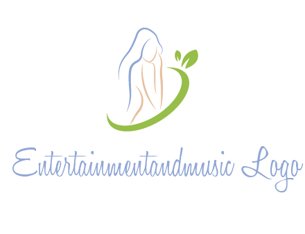 swoosh around woman body spa logo