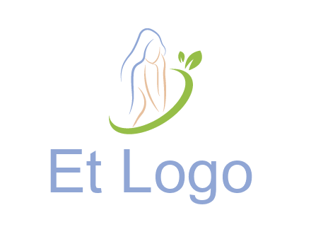 swoosh around woman body spa logo