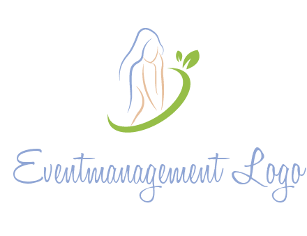 swoosh around woman body spa logo