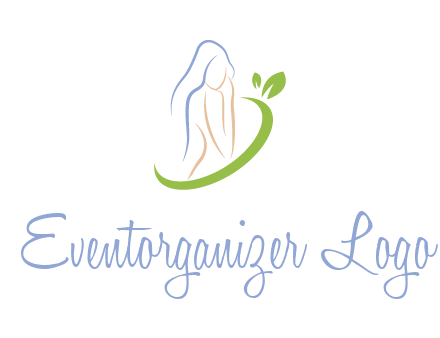 swoosh around woman body spa logo