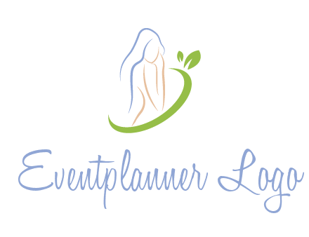 swoosh around woman body spa logo