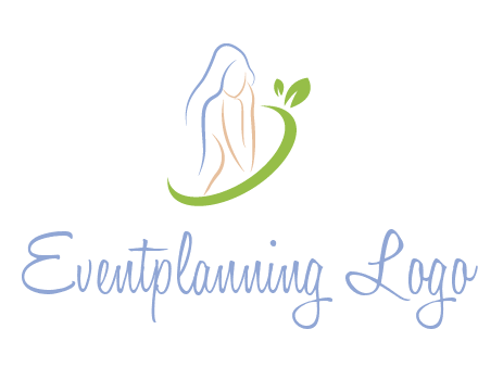 swoosh around woman body spa logo