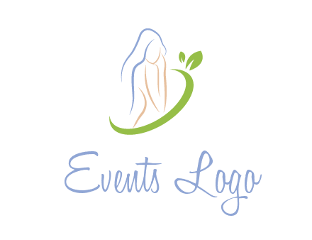 swoosh around woman body spa logo