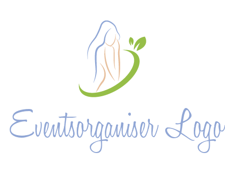 swoosh around woman body spa logo