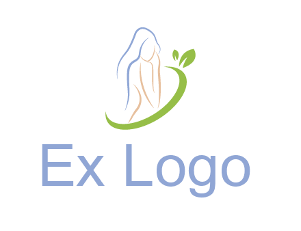 swoosh around woman body spa logo