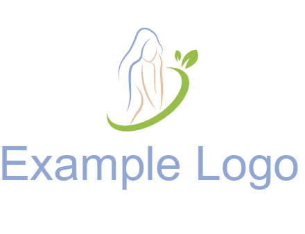 swoosh around woman body spa logo