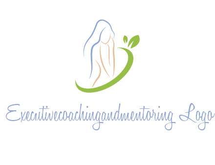swoosh around woman body spa logo