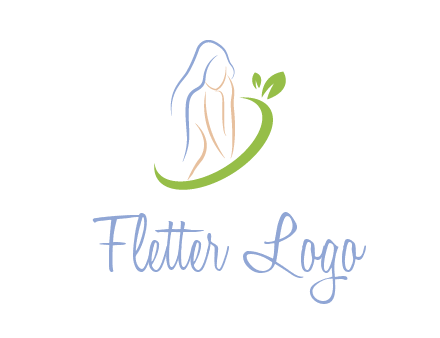 swoosh around woman body spa logo