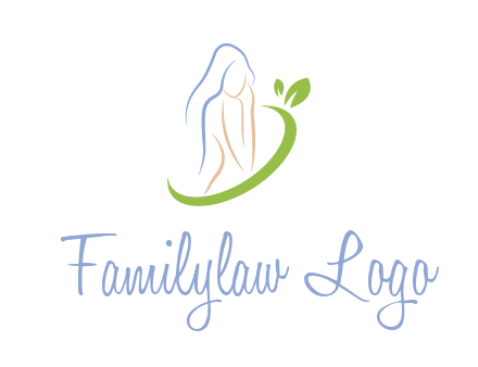 swoosh around woman body spa logo