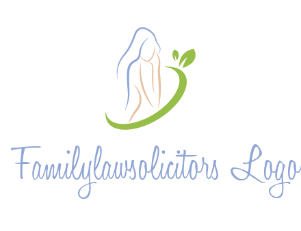 swoosh around woman body spa logo