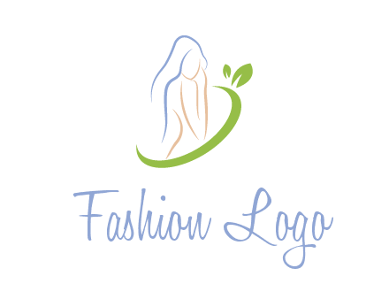 swoosh around woman body spa logo