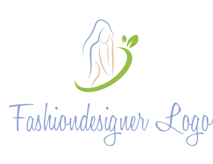swoosh around woman body spa logo