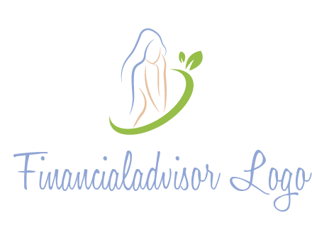 swoosh around woman body spa logo