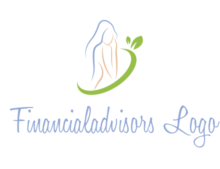 swoosh around woman body spa logo