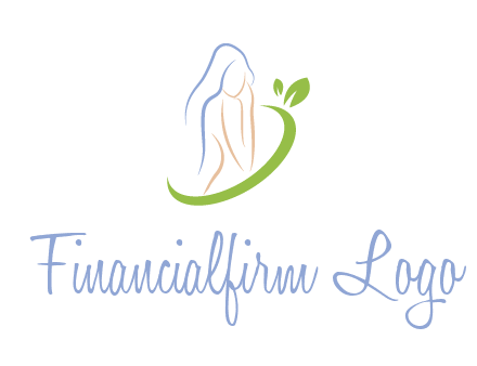 swoosh around woman body spa logo