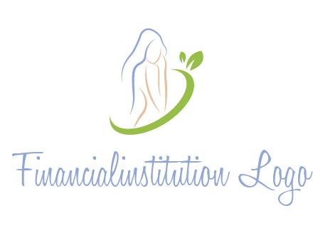 swoosh around woman body spa logo