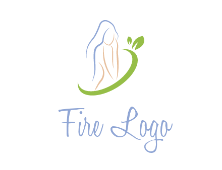 swoosh around woman body spa logo