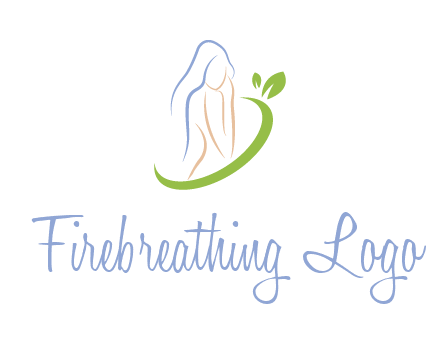 swoosh around woman body spa logo