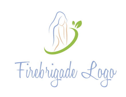 swoosh around woman body spa logo