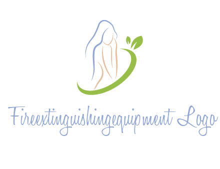 swoosh around woman body spa logo