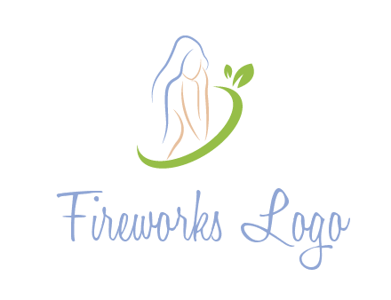 swoosh around woman body spa logo