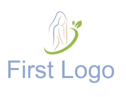 swoosh around woman body spa logo