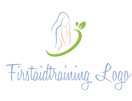 swoosh around woman body spa logo