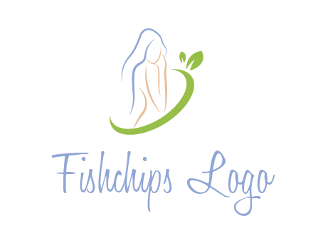 swoosh around woman body spa logo