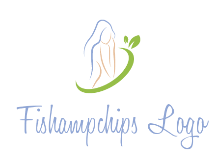 swoosh around woman body spa logo