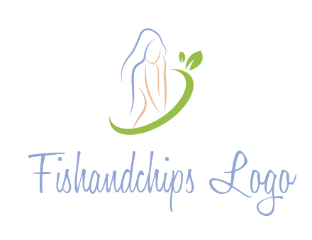 swoosh around woman body spa logo