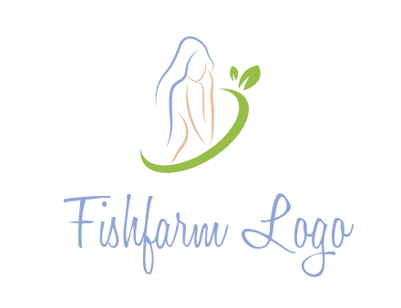 swoosh around woman body spa logo