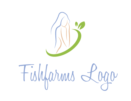 swoosh around woman body spa logo
