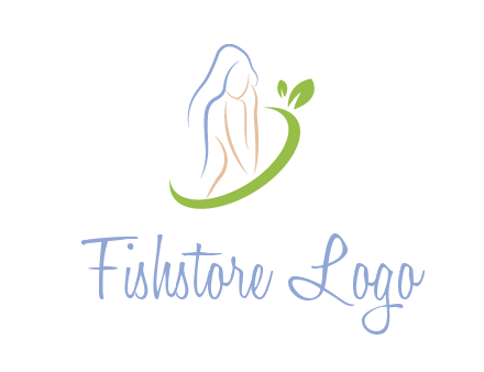 swoosh around woman body spa logo