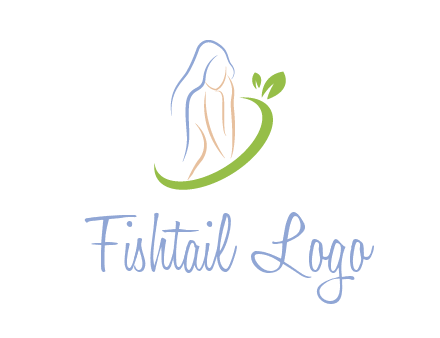 swoosh around woman body spa logo