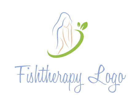 swoosh around woman body spa logo