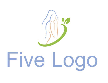 swoosh around woman body spa logo
