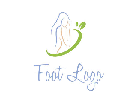 swoosh around woman body spa logo