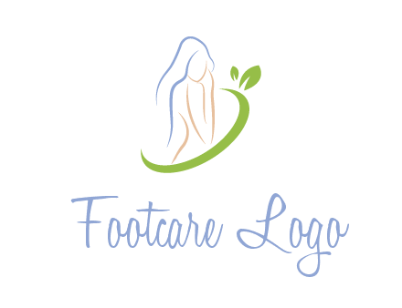 swoosh around woman body spa logo