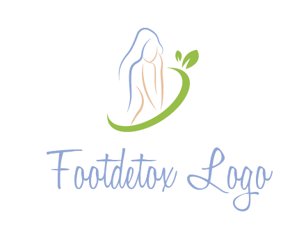 swoosh around woman body spa logo