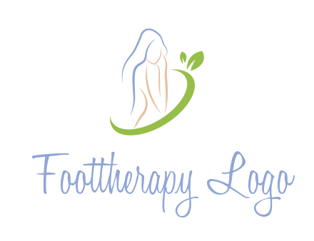 swoosh around woman body spa logo