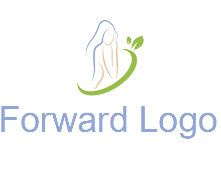 swoosh around woman body spa logo