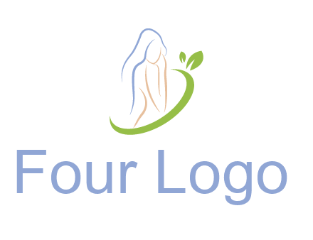 swoosh around woman body spa logo
