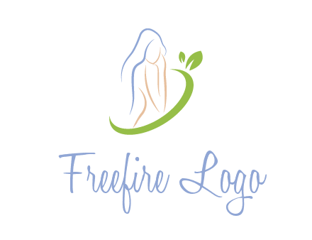 swoosh around woman body spa logo